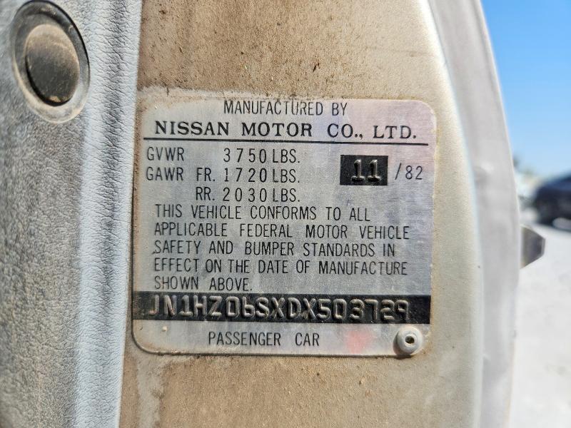 1983 Datsun 280zx მანქანა იყიდება აუქციონზე, vin: JN1HZ06SXDX503729, აუქციონის ნომერი: 69119656