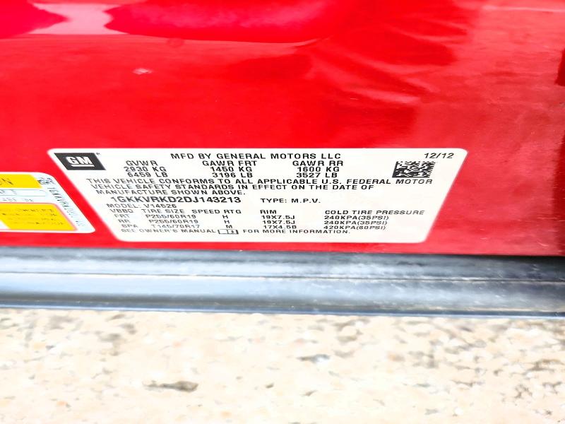 69497626 :رقم المزاد ، 1GKKVRKD2DJ143213 vin ، 2013 Gmc Acadia مزاد بيع
