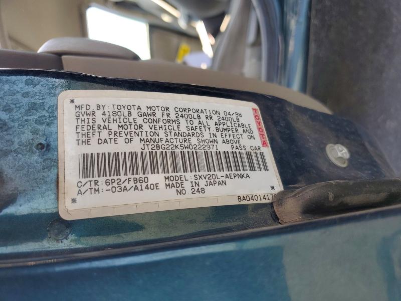 Продаж на аукціоні авто 1998 Toyota Camry, vin: JT2BG22K5W0222971, номер лоту: 69723686