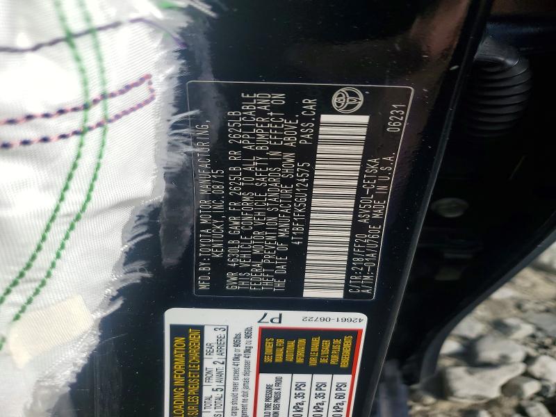 2016 Toyota Camry მანქანა იყიდება აუქციონზე, vin: 4T1BF1FK5GU124575, აუქციონის ნომერი: 67982356