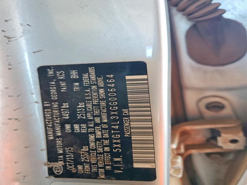 2016 Kia Optima მანქანა იყიდება აუქციონზე, vin: 5XXGT4L3XGG006464, აუქციონის ნომერი: 68695386