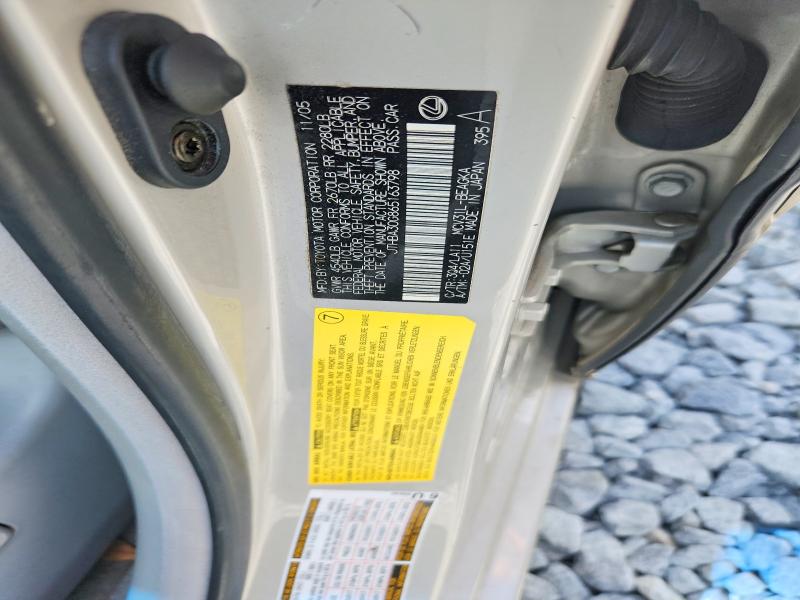 68626256 :رقم المزاد ، JTHBA30G865163798 vin ، 2006 Lexus Es مزاد بيع