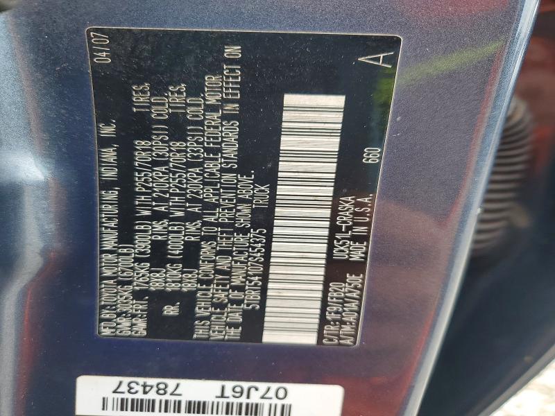 Продажа на аукционе авто 2007 Toyota Tundra, vin: 5TBRT54107S454375, номер лота: 70287846