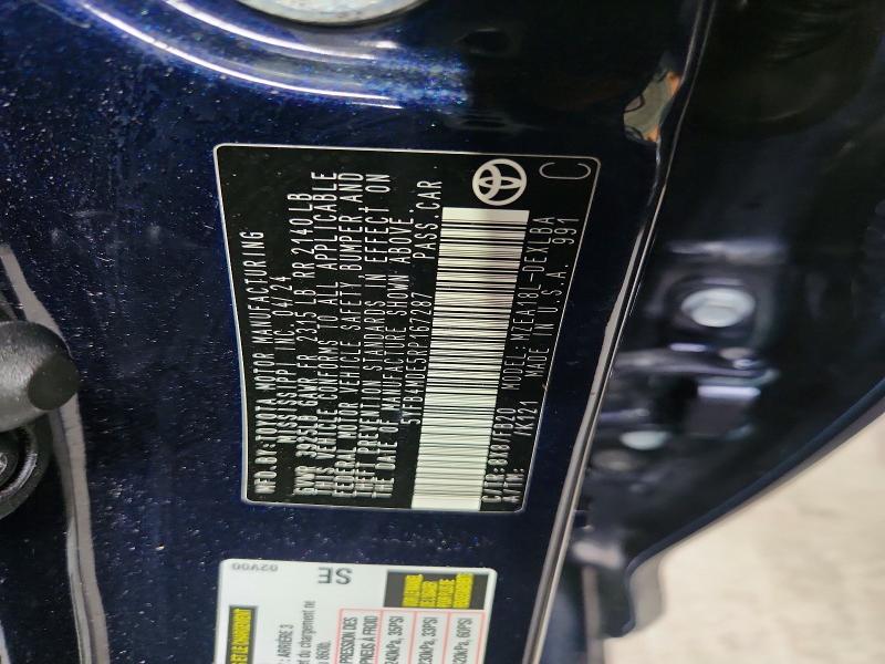 70696516 :رقم المزاد ، 5YFB4MDE5RP167287 vin ، 2024 Toyota Corolla مزاد بيع