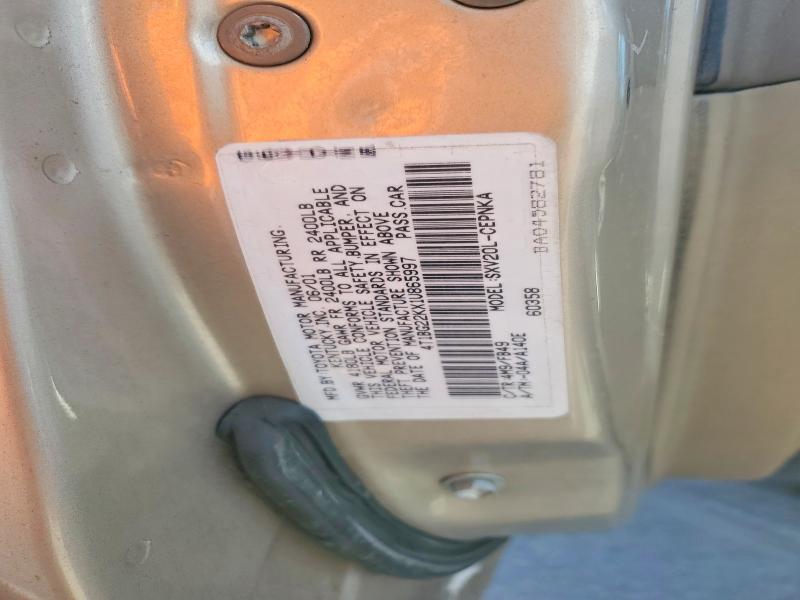 68781616 :رقم المزاد ، 4T1BG22KX1U865997 vin ، 2001 Toyota Camry مزاد بيع
