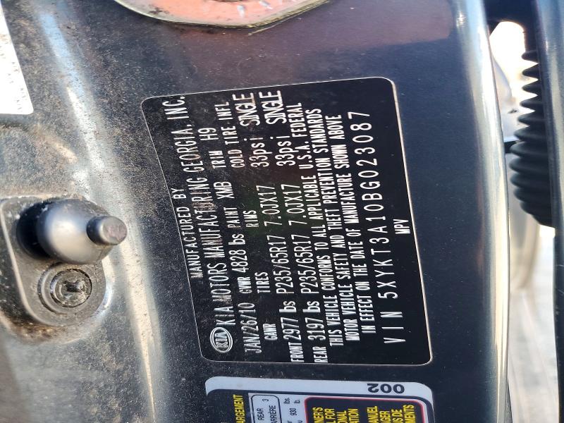 Aukcja sprzedaży 2011 Kia Sorento, vin: 5XYKT3A10BG023087, numer aukcji: 70941956