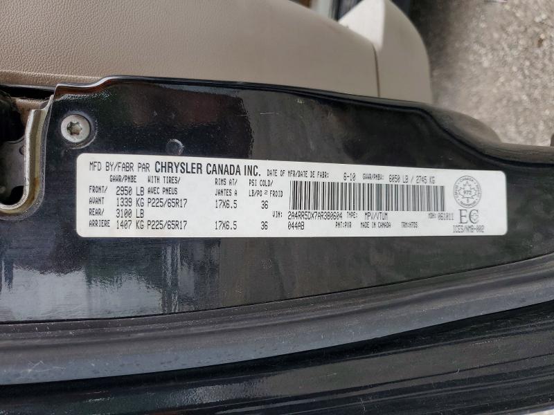 68947746 :رقم المزاد ، 2A4RR5DX7AR380604 vin ، 2010 Chrysler Town & Country مزاد بيع