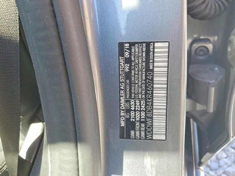 Aukcja sprzedaży 2019 Mercedes-benz C, vin: WDDWF8DB4KR460740, numer aukcji: 67677736