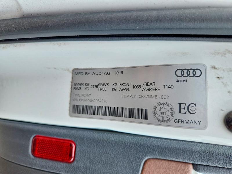 Продаж на аукціоні авто 2017 Audi A4, vin: WAUBNAF46HA084516, номер лоту: 66720736