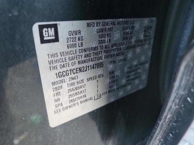 Продажа на аукционе авто 2018 Chevrolet Colorado, vin: 1GCGTCEN2J1147895, номер лота: 68815786