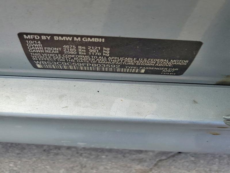 Продаж на аукціоні авто 2015 Bmw M3, vin: WBS3C9C59FP803592, номер лоту: 69510066