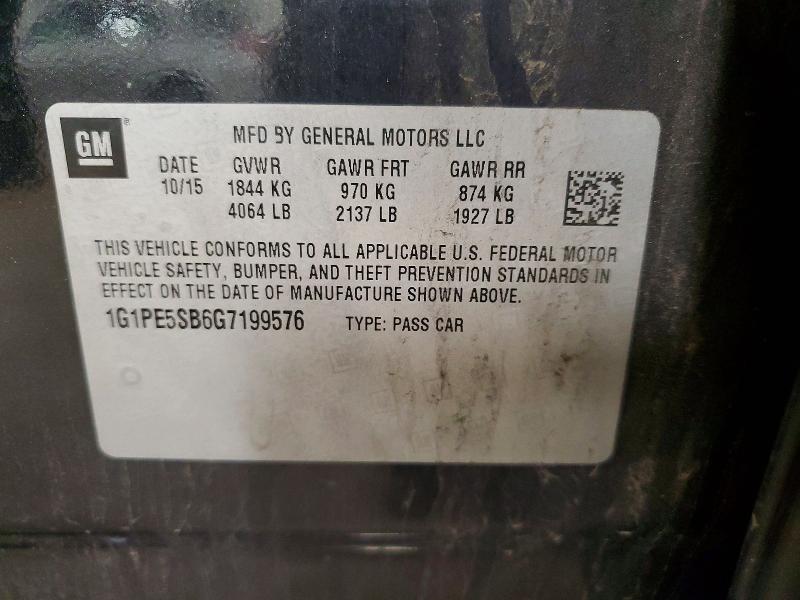 Продажа на аукционе авто 2016 Chevrolet Cruze Limited, vin: 1G1PE5SB6G7199576, номер лота: 70022766