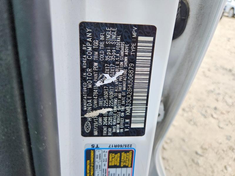 2017 Hyundai Tucson მანქანა იყიდება აუქციონზე, vin: KM8J3CA26HU506879, აუქციონის ნომერი: 68238466