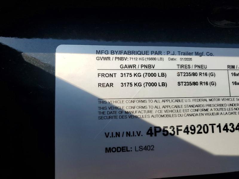Продажа на аукционе авто 2026 Pj Unknown, vin: 4P53F4920T1434379, номер лота: 67336126