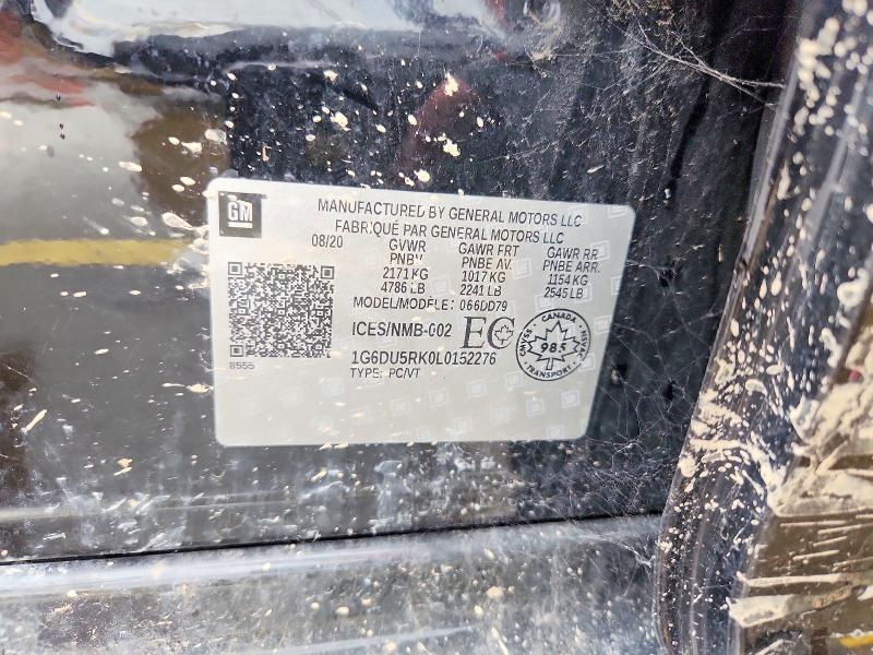 68132566 :رقم المزاد ، 1G6DU5RK0L0152276 vin ، 2020 Cadillac Ct5 مزاد بيع