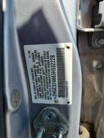 69178926 :رقم المزاد ، 2HGES16665H532228 vin ، 2005 Honda Civic مزاد بيع