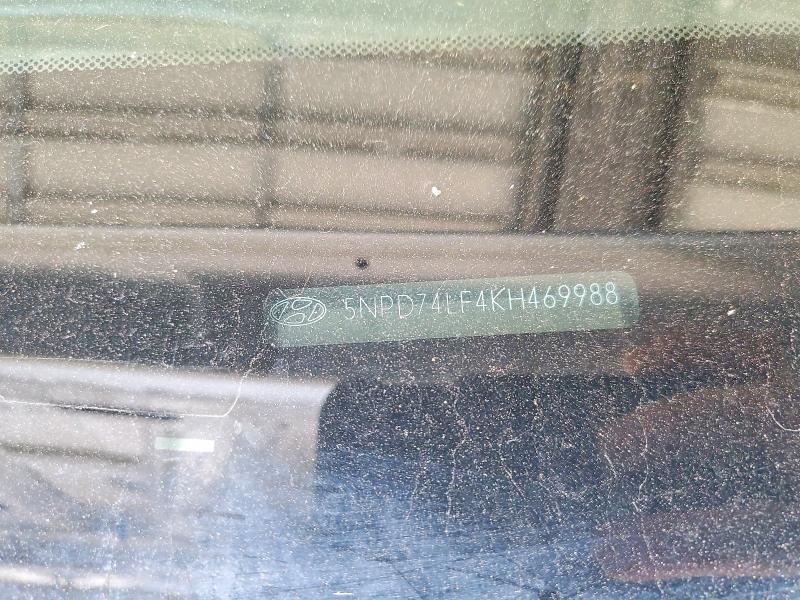 67070326 :رقم المزاد ، 5NPD74LF4KH469988 vin ، 2019 Hyundai Elantra مزاد بيع