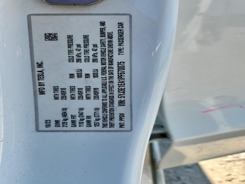 Aukcja sprzedaży 2023 Tesla Model 3, vin: 5YJ3E1EA1PF670075, numer aukcji: 66985396