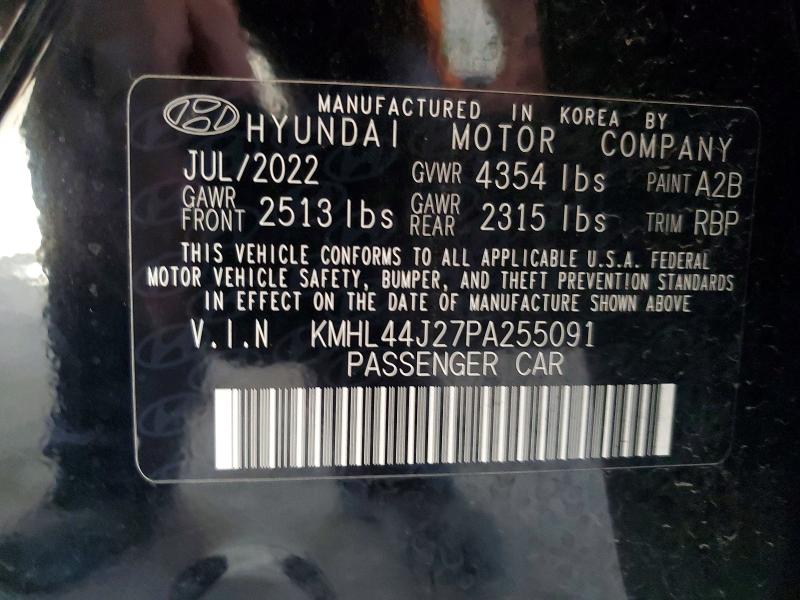 Aukcja sprzedaży 2023 Hyundai Sonata, vin: KMHL44J27PA255091, numer aukcji: 67895476