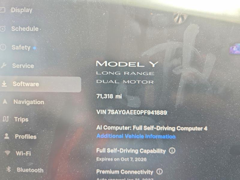 2023 Tesla Model Y მანქანა იყიდება აუქციონზე, vin: 7SAYGAEE0PF941889, აუქციონის ნომერი: 68991136