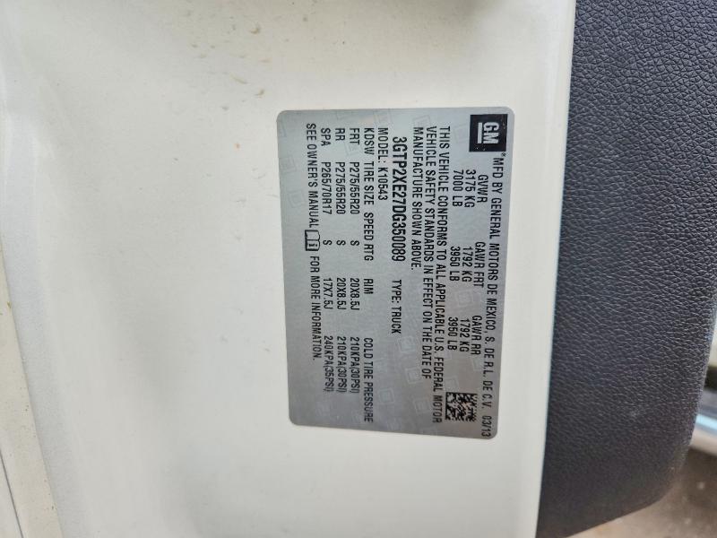 68586886 :رقم المزاد ، 3GTP2XE27DG350089 vin ، 2013 Gmc Sierra مزاد بيع