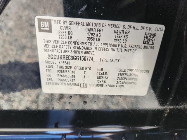 Aukcja sprzedaży 2016 Chevrolet Silverado, vin: 3GCUKREC3GG150774, numer aukcji: 69775396