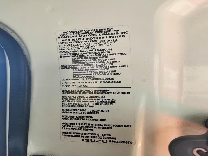 Продаж на аукціоні авто 2014 Isuzu Npr Hd, vin: 54DC4J1B1ES804242, номер лоту: 70445186