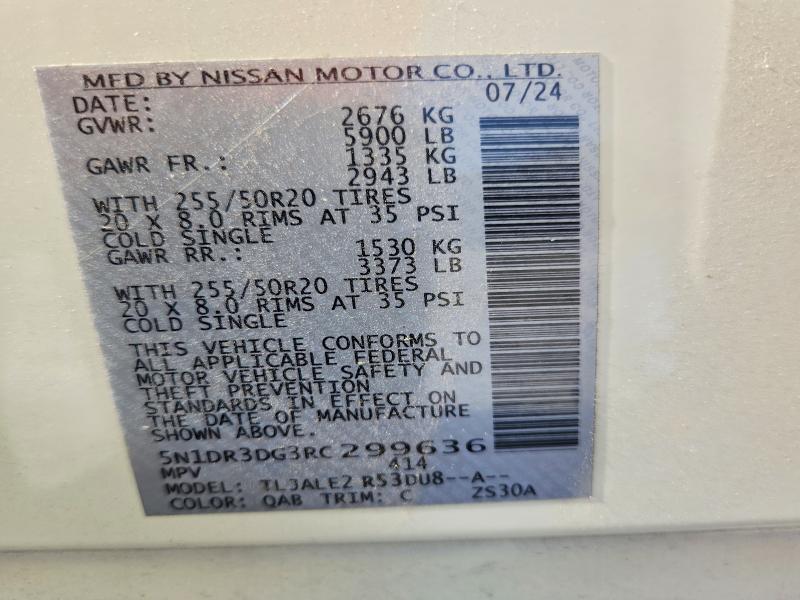 Продажа на аукционе авто 2024 Nissan Pathfinder, vin: 5N1DR3DG3RC299636, номер лота: 68568626