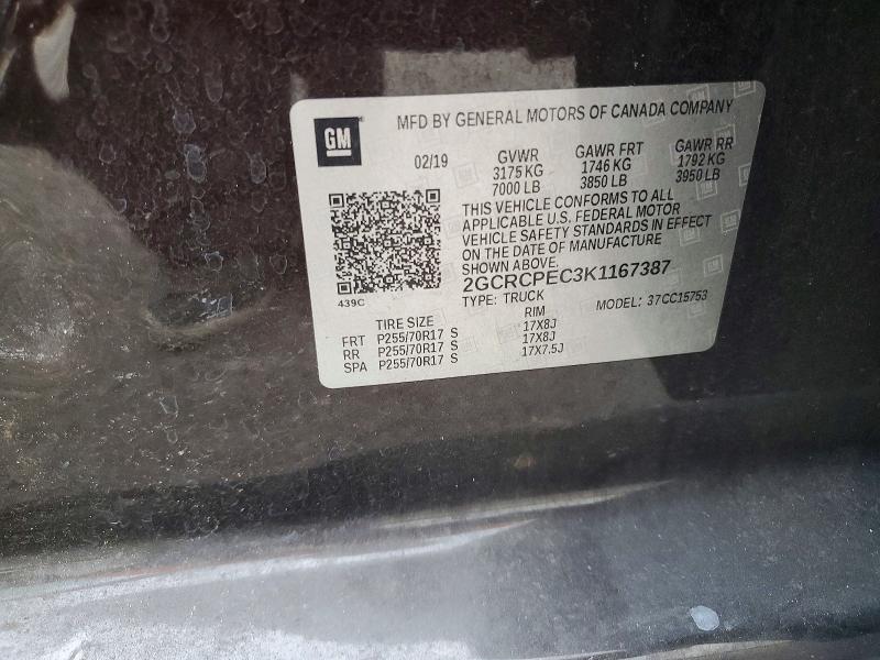 Aukcja sprzedaży 2019 Chevrolet Silverado Ld, vin: 2GCRCPEC3K1167387, numer aukcji: 69316016