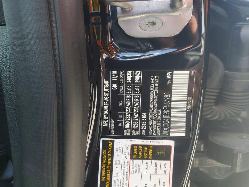 Aukcja sprzedaży 2019 Mercedes-benz Glc, vin: WDC0G4JB9KF567983, numer aukcji: 68245886