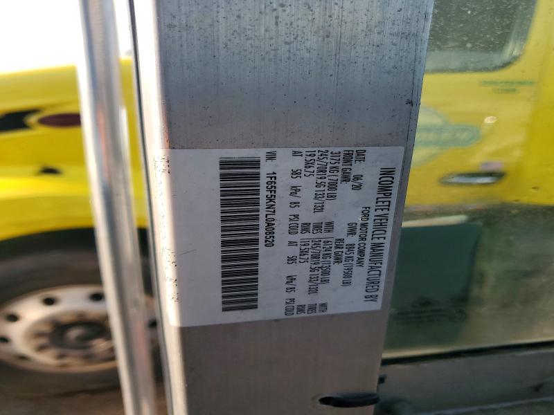 69054596 :رقم المزاد ، 1F65F5KN7L0A08520 vin ، 2020 Ford F59 مزاد بيع
