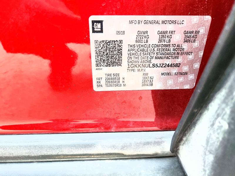 2018 Gmc Acadia მანქანა იყიდება აუქციონზე, vin: 1GKKNULS5JZ244582, აუქციონის ნომერი: 67159616