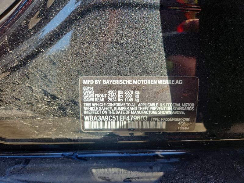 2014 Bmw 335 მანქანა იყიდება აუქციონზე, vin: WBA3A9C51EF479603, აუქციონის ნომერი: 68394596