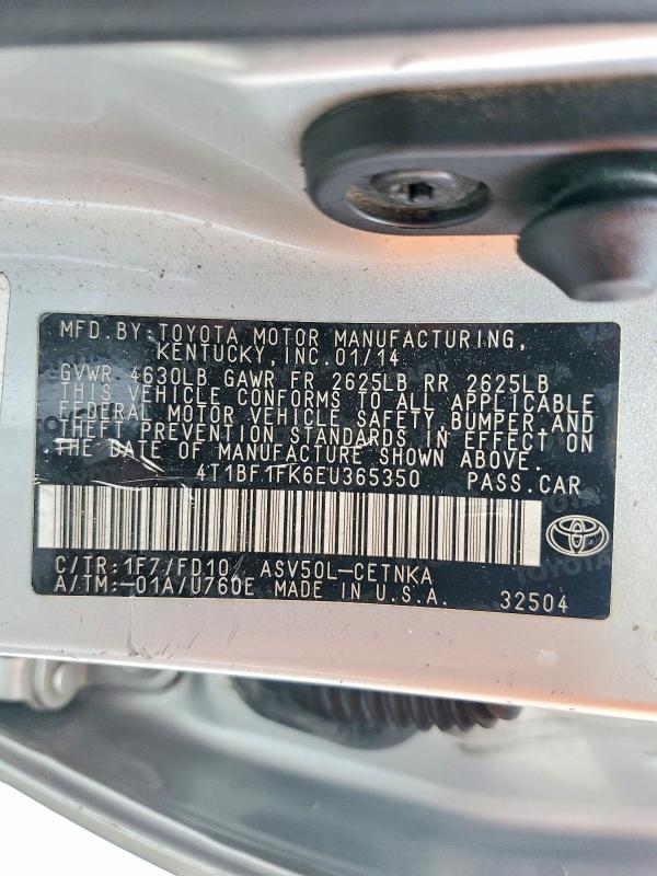 Aukcja sprzedaży 2014 Toyota Camry, vin: 4T1BF1FK6EU365350, numer aukcji: 68383586