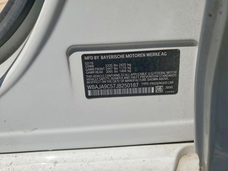 Aukcja sprzedaży 2018 Bmw 530e, vin: WBAJA9C57JB250187, numer aukcji: 67397956