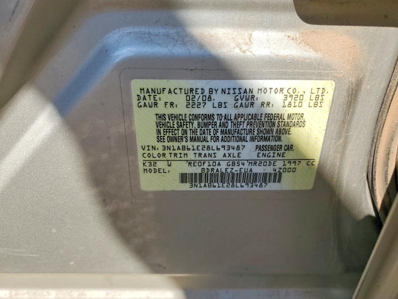 Продажа на аукционе авто 2008 Nissan Sentra, vin: 3N1AB61E28L693487, номер лота: 68596236