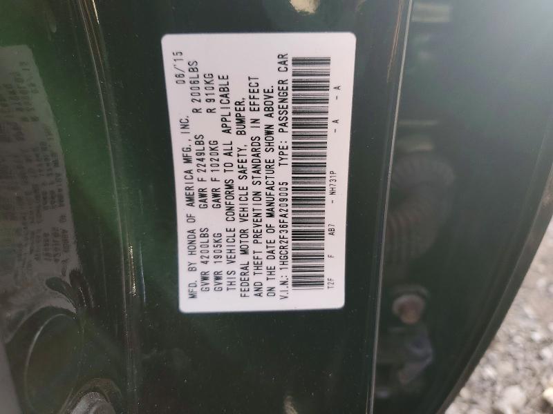 69288646 :رقم المزاد ، 1HGCR2F36FA209005 vin ، 2015 Honda Accord مزاد بيع