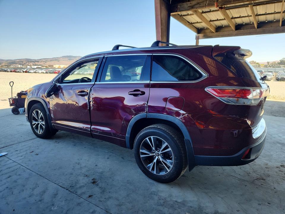 2016 Toyota Highlander მანქანა იყიდება აუქციონზე, vin: 5TDJKRFHXGS327447, აუქციონის ნომერი: 69618506