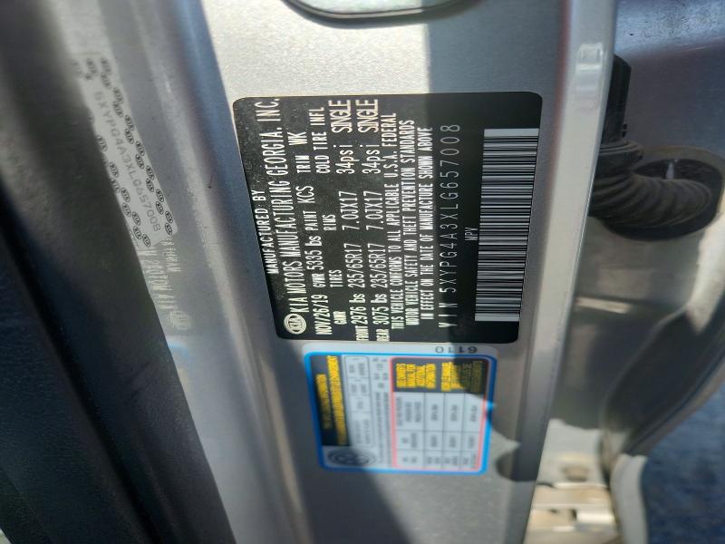 Продаж на аукціоні авто 2020 Kia Sorento, vin: 5XYPG4A3XLG657008, номер лоту: 71027956
