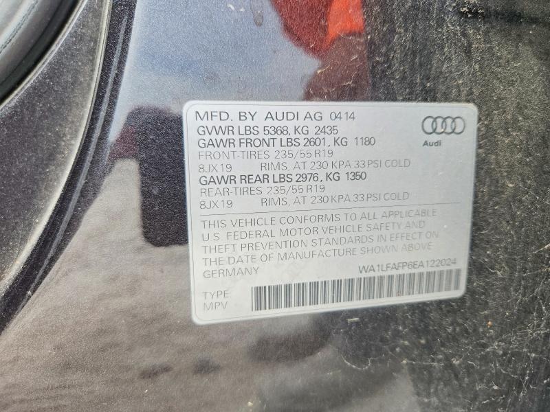 67045046 :رقم المزاد ، WA1LFAFP6EA122024 vin ، 2014 Audi Q5 مزاد بيع