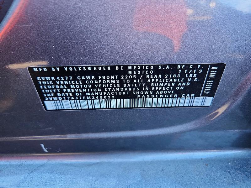Продаж на аукціоні авто 2014 Volkswagen Jetta, vin: 3VWD17AJ7EM249623, номер лоту: 68998746