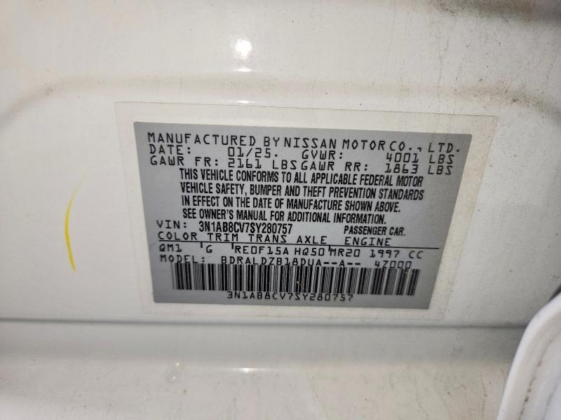 Продаж на аукціоні авто 2025 Nissan Sentra, vin: 3N1AB8CV7SY280757, номер лоту: 70869786