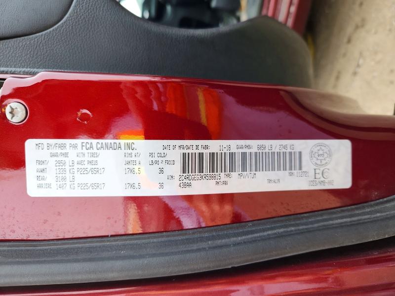 Продажа на аукционе авто 2019 Dodge Grand Caravan, vin: 2C4RDGEG3KR598815, номер лота: 70962876