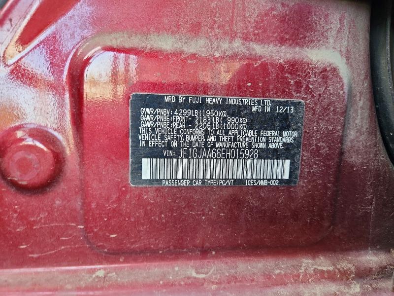 Продаж на аукціоні авто 2014 Subaru Impreza, vin: JF1GJAA66EH015928, номер лоту: 69788416