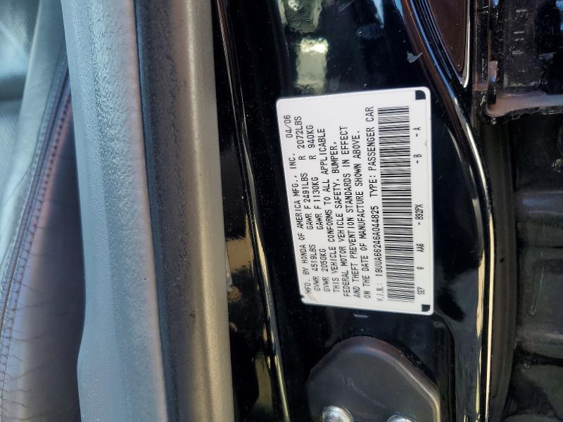 68190776 :رقم المزاد ، 19UUA66246A044825 vin ، 2006 Acura 3.2tl مزاد بيع