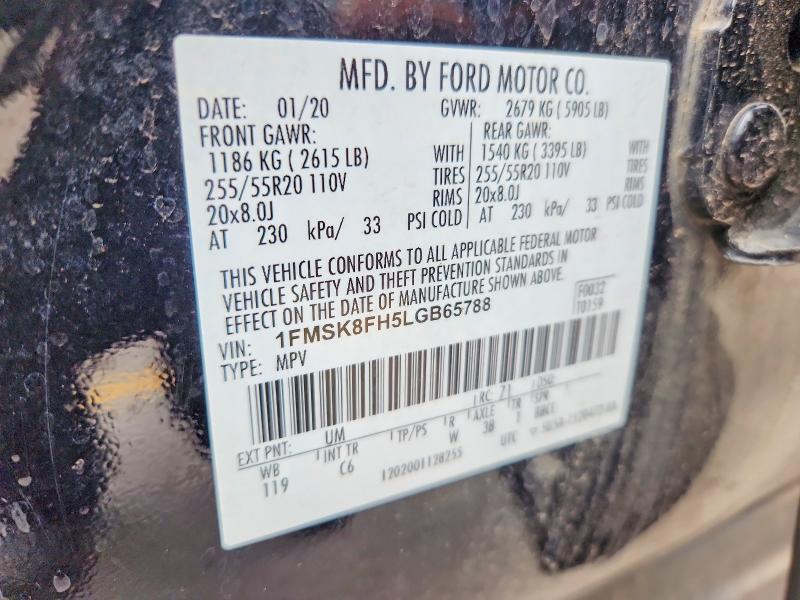 Aukcja sprzedaży 2020 Ford Explorer, vin: 1FMSK8FH5LGB65788, numer aukcji: 70647616