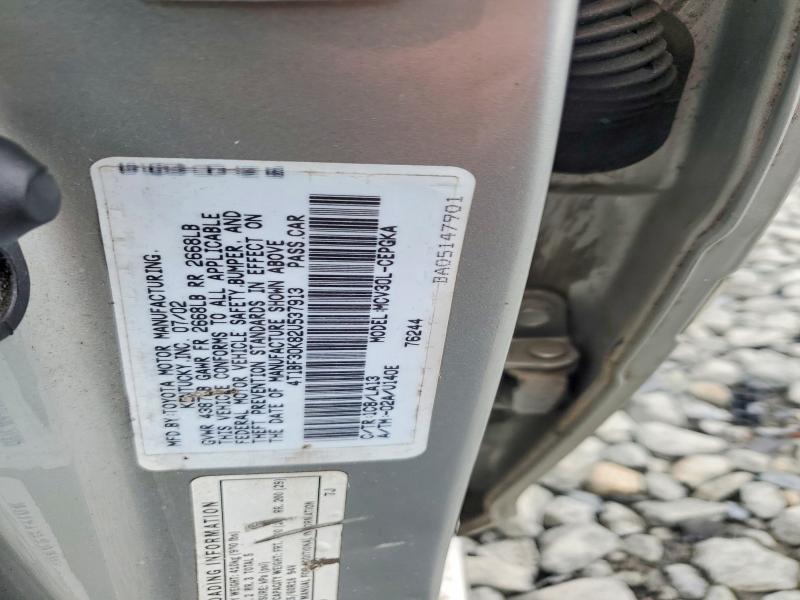 Продажа на аукционе авто 2002 Toyota Camry, vin: 4T1BF30K82U537913, номер лота: 70155116