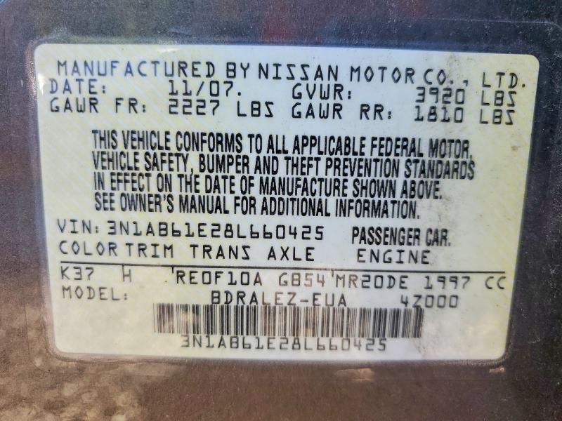 Продаж на аукціоні авто 2008 Nissan Sentra, vin: 3N1AB61E28L660425, номер лоту: 68218836