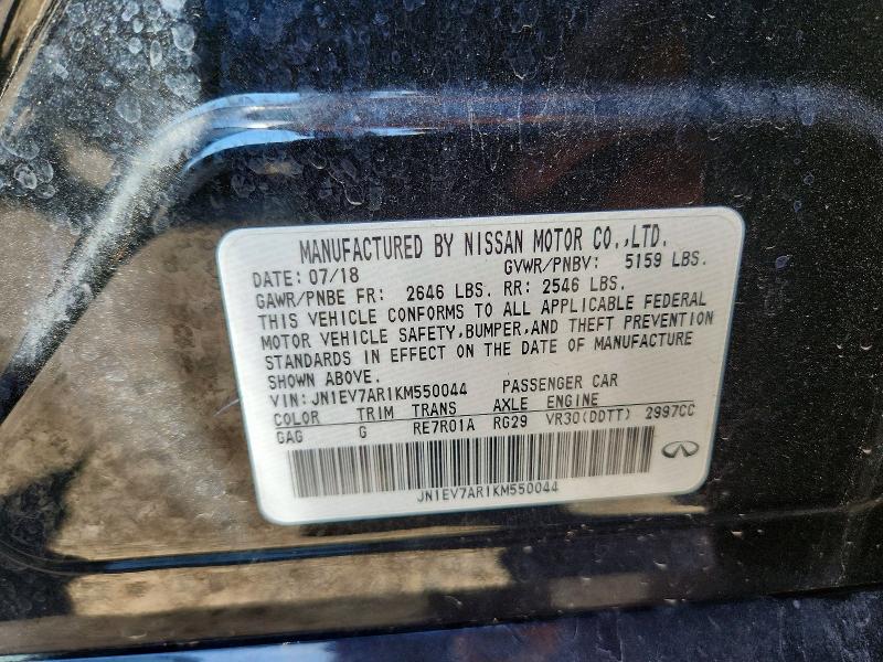 Aukcja sprzedaży 2019 Infiniti Q50, vin: JN1EV7AR1KM550044, numer aukcji: 68209996