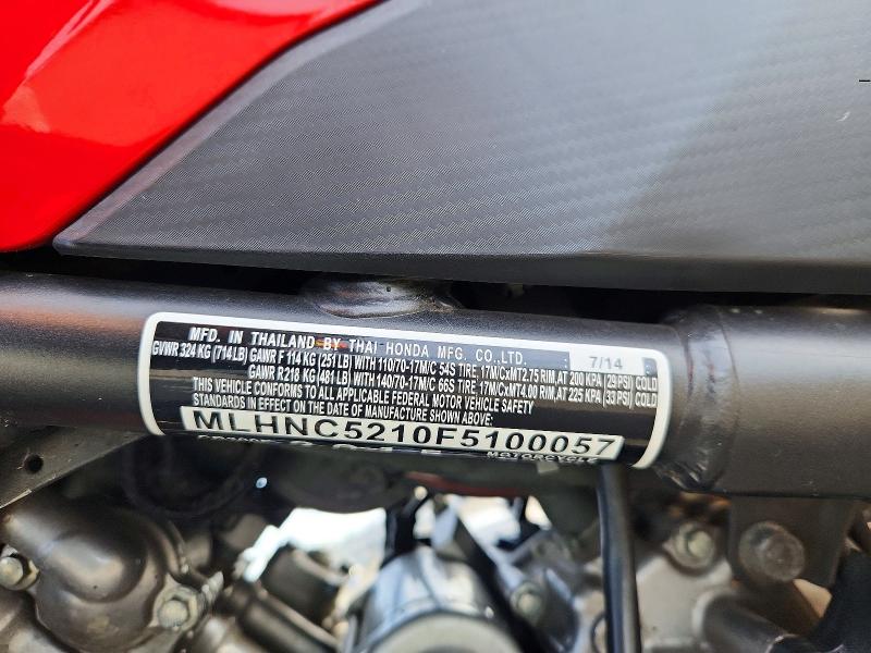 Продаж на аукціоні авто 2015 Honda Cb300, vin: MLHNC5210F5100057, номер лоту: 70271586